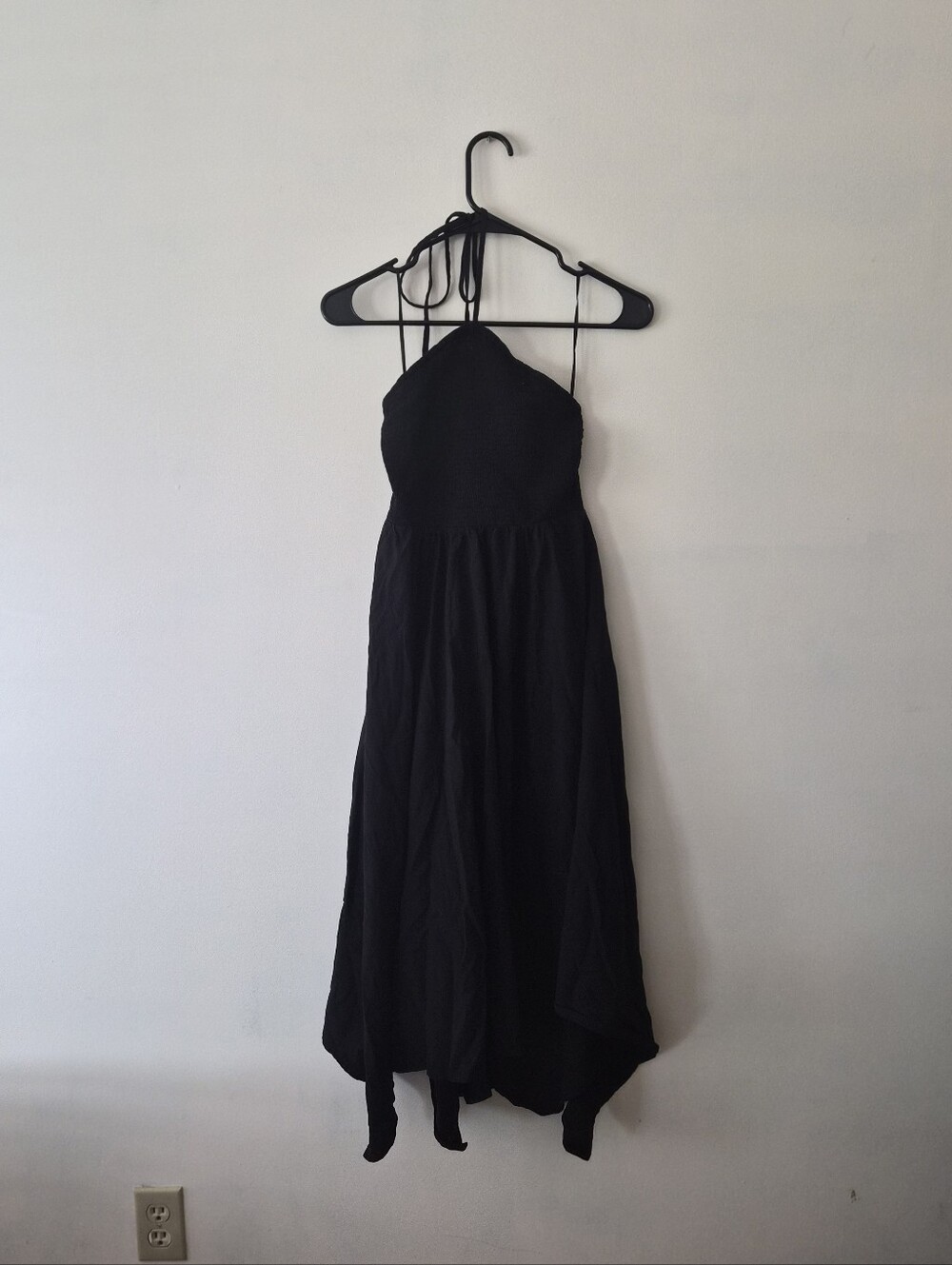 Black Halter Midi Dress